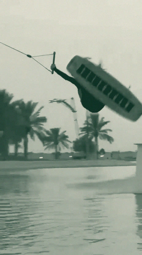 Front flip: me upside down with the board overhead