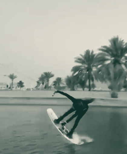 Me touching down on the water